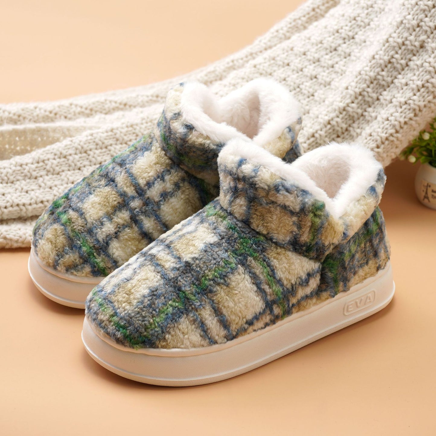 Cotton Slippers Non-slip Thick Bottom And Warm Keeping