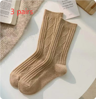 Women's Fashion Rhombus Wool Socks