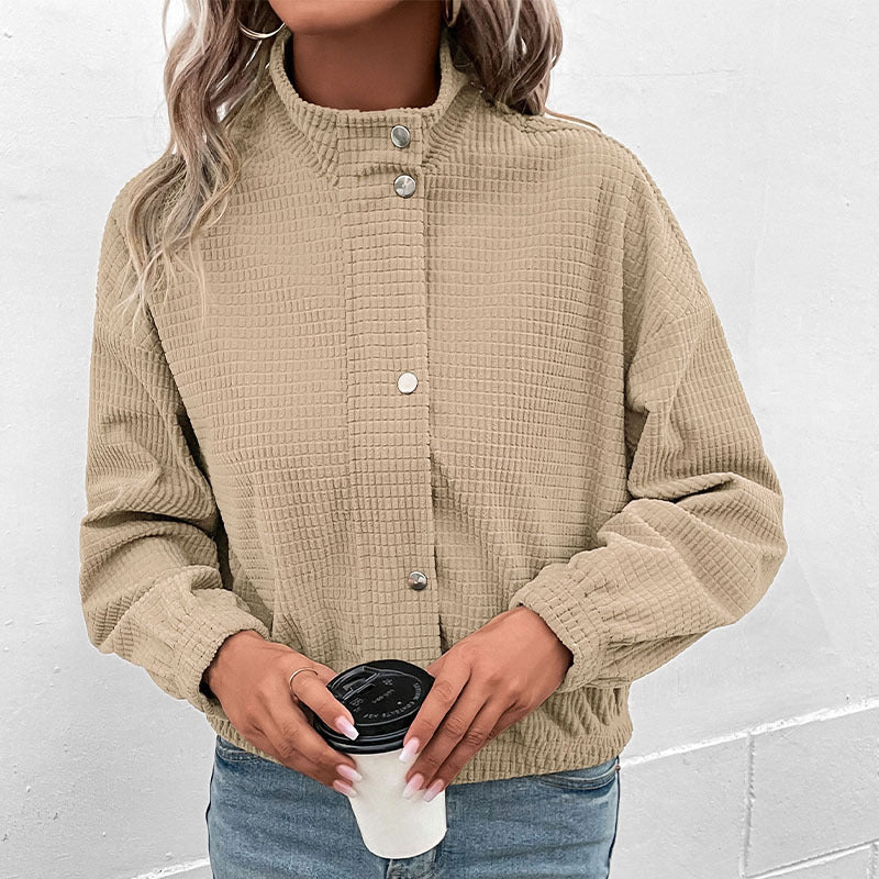 Fashion Leisure Corduroy Female Brown Jacket