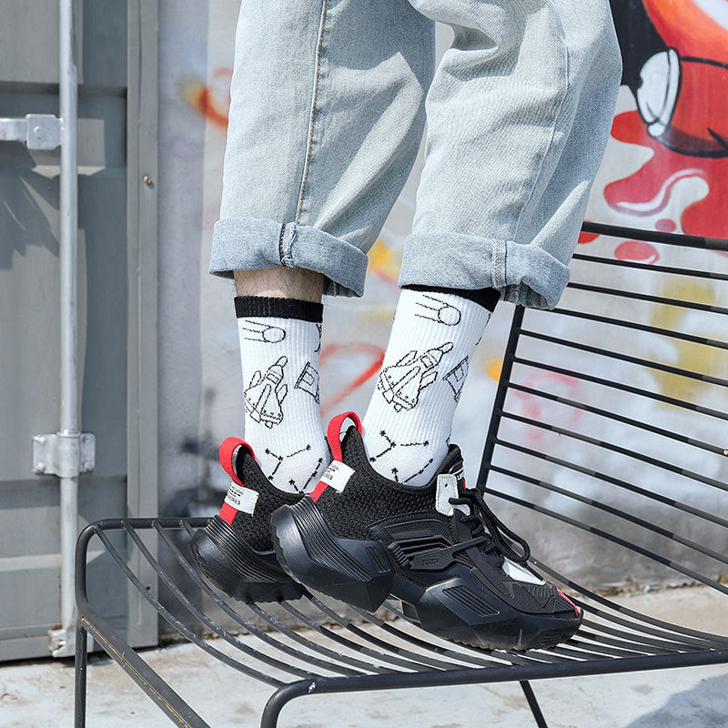 Preppy-style Womens High-top Athletic Odor-resistant Socks