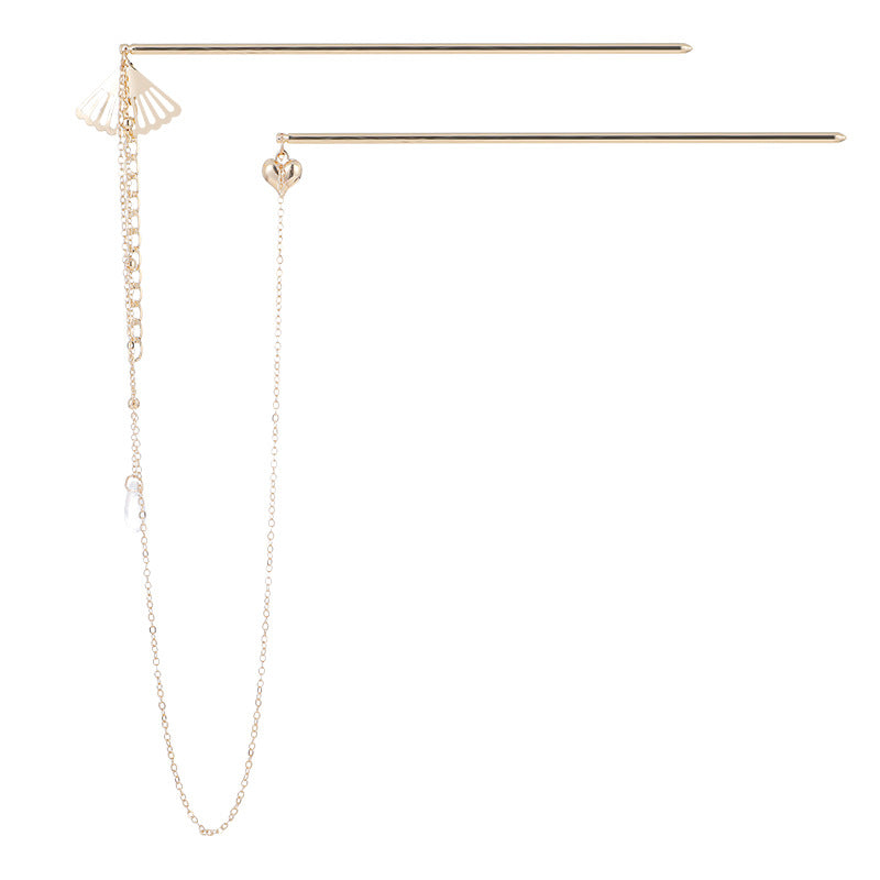 2-piece Double Hairpin Fan Tassel