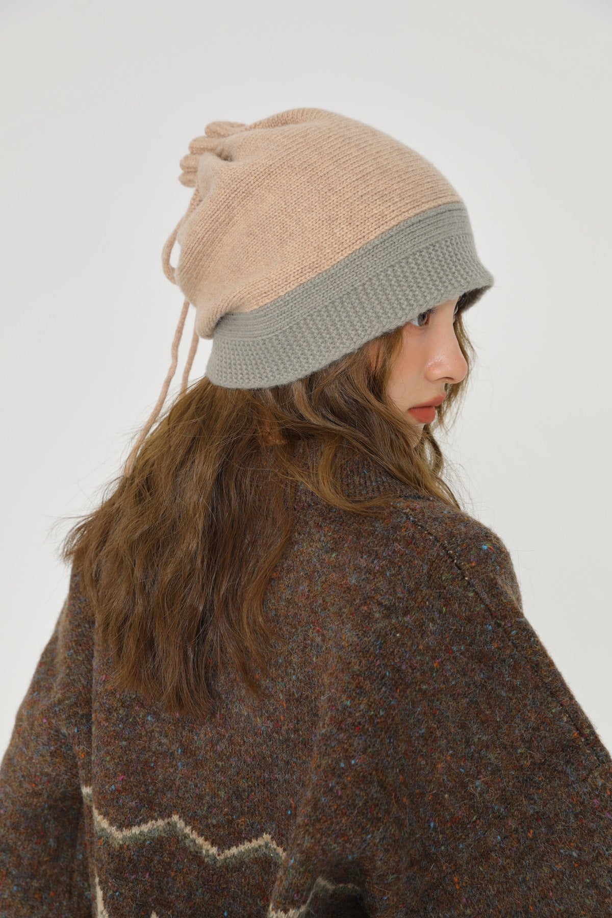 Collar Dual-use Wool Knitted Pile Hat