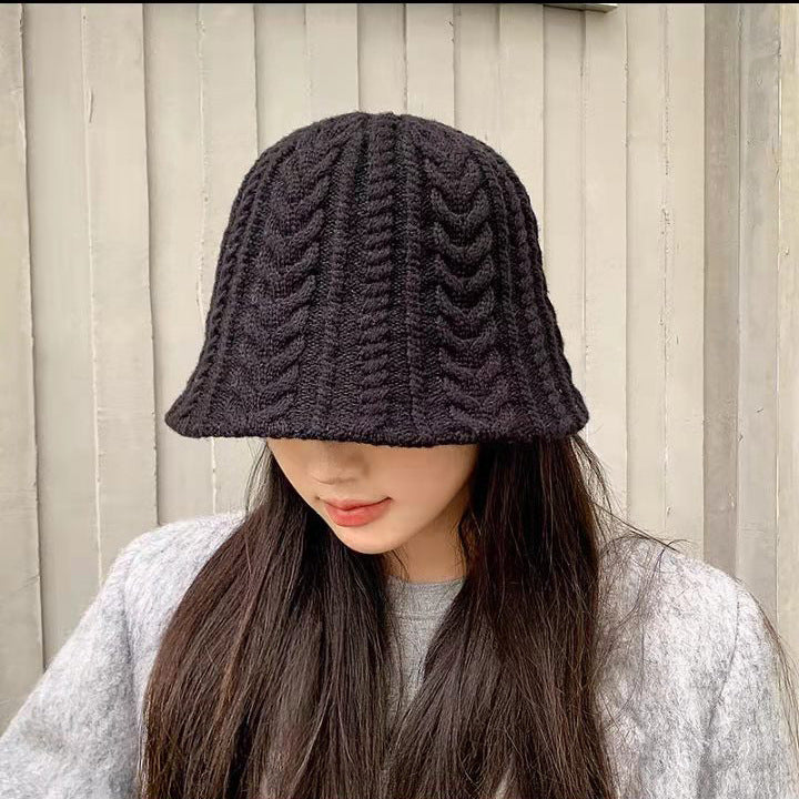 Knitted Simple Twist Bucket Hat