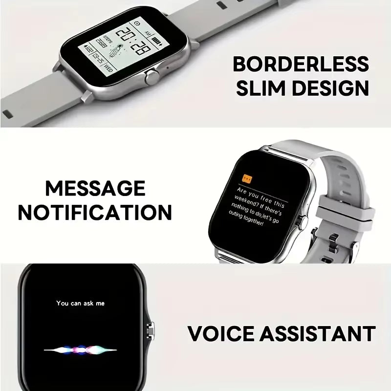 LAXASFIT 2025 New Smart Watch Android Phone Bluetooth Call Blood Oxygen/Pressure Monitoring Smart Watch Women Men