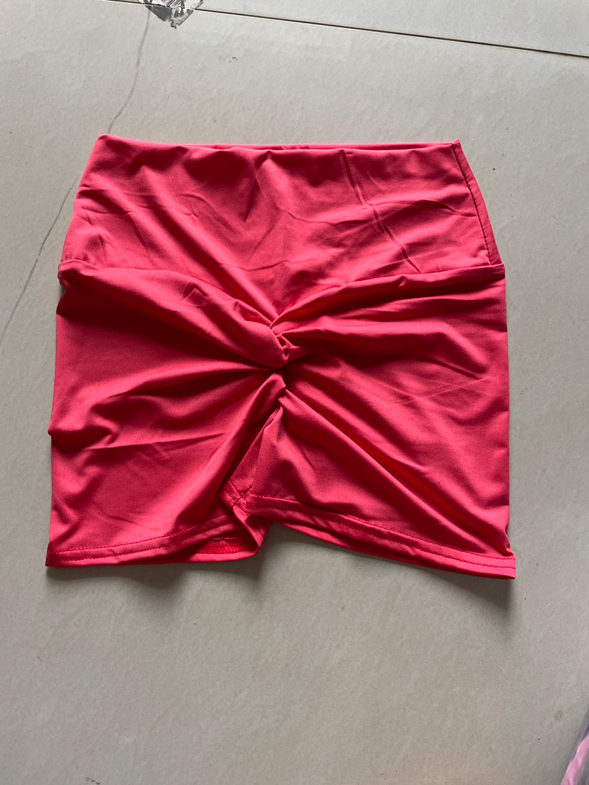 Yoga Trepunkts Plisserede Shorts, Hofteløftende Og Slankende Sports Leggings