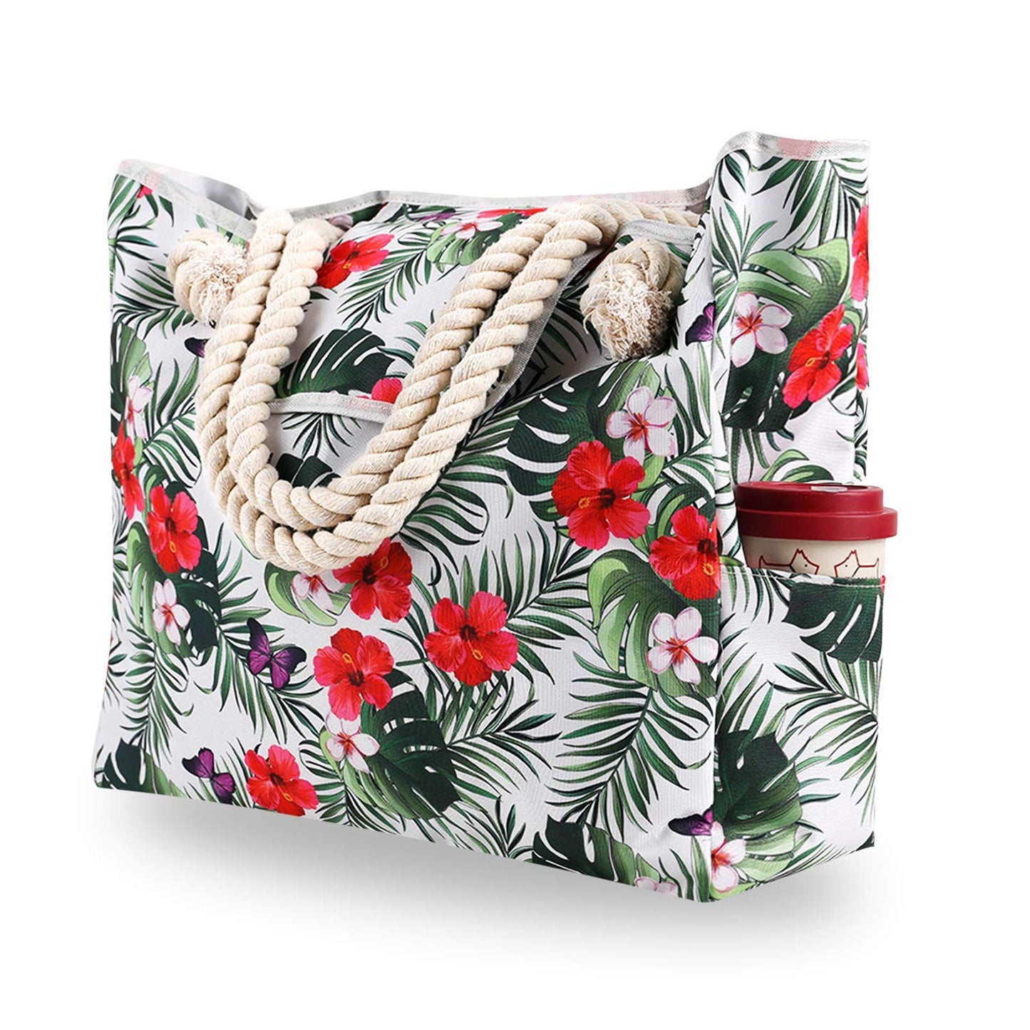 Large Capacity Crossbody Fashion Print Women's Canvas Beach Bag