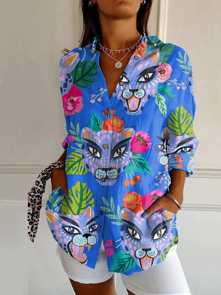 Digital Printing Long Sleeve Shirt Top 3D