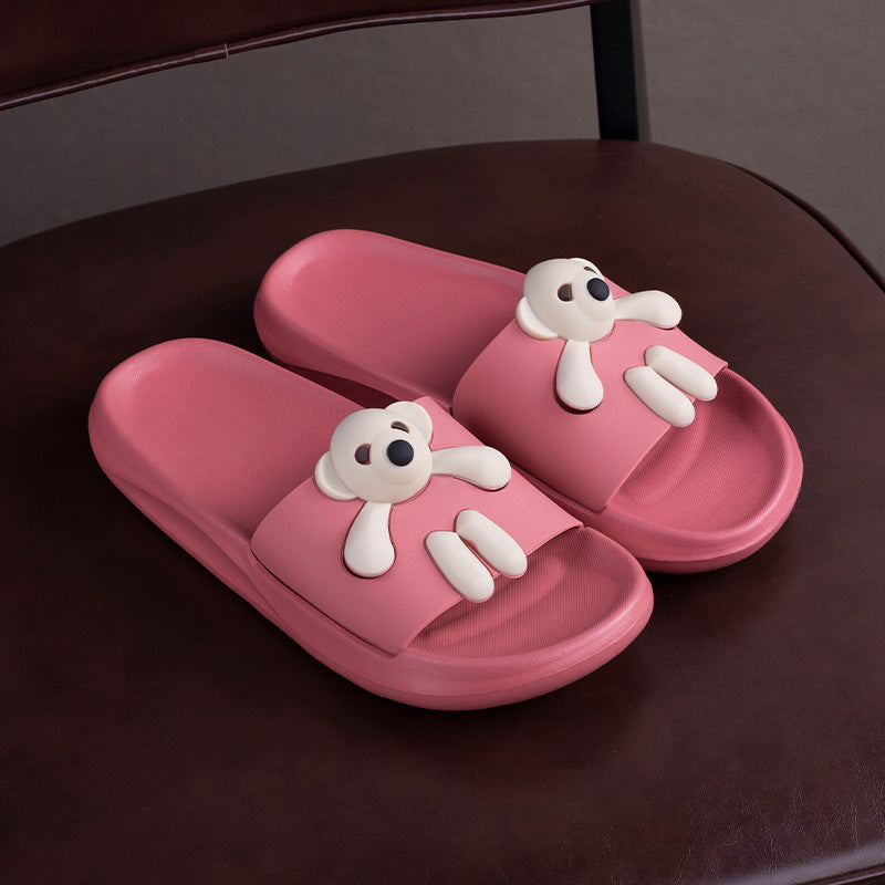 Cartoon Bear Sandals And Slippers Girl Heart Student Couple Sandals Male
