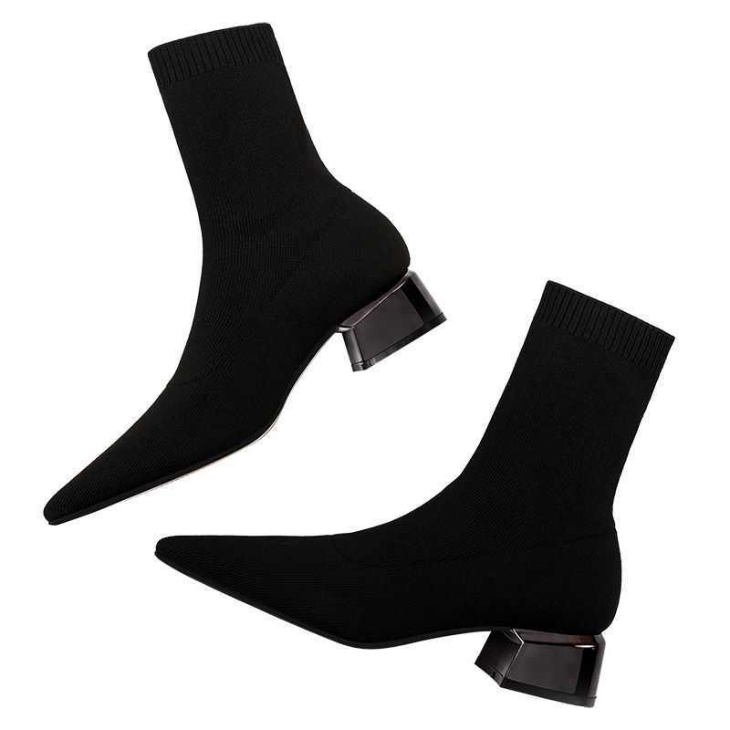 Thin Skinny Women's High Heeled Pointed Ankle Boots
