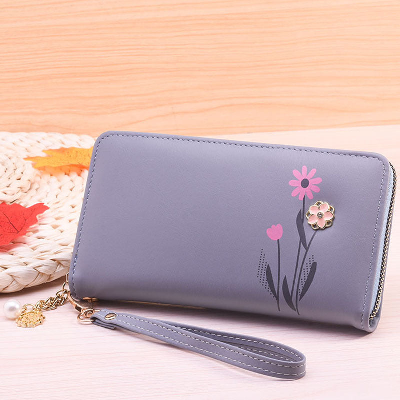 Women's Long Love Purse Zipper Holding Bag