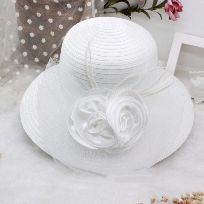 New Organza Ladies Outdoor Sun Hat Big Brim Sun Protection