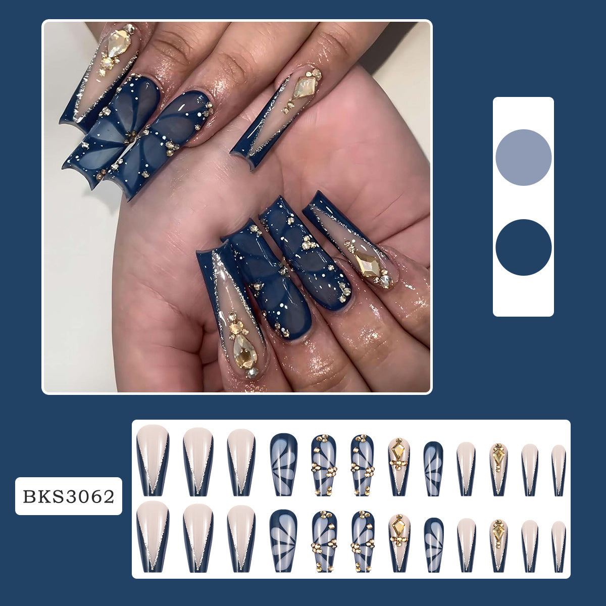 Creative And Versatile Shining Big Bow Wearing Nail Art
