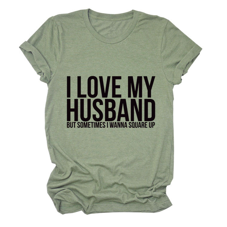 Letters Fashion Round Neck Short Sleeve Ebay Women's T-shirt