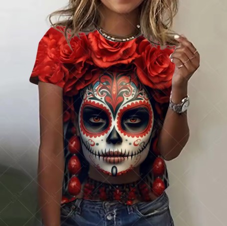 New Mexican Day Of The Dead Womens T-Shirt