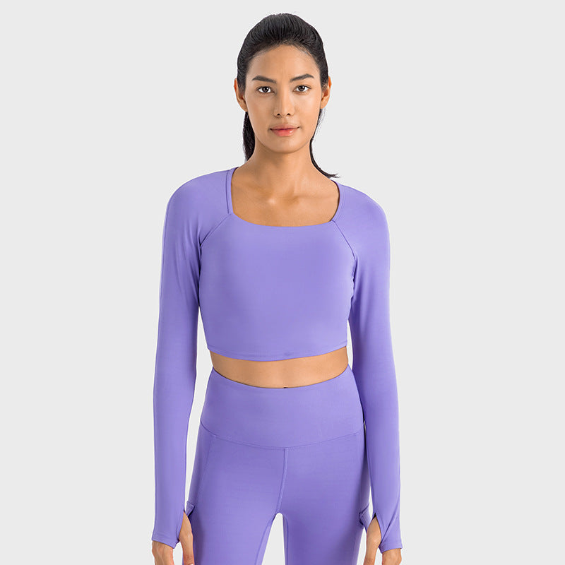 Mesh Stitching Breathable Slim Yoga Long Sleeve