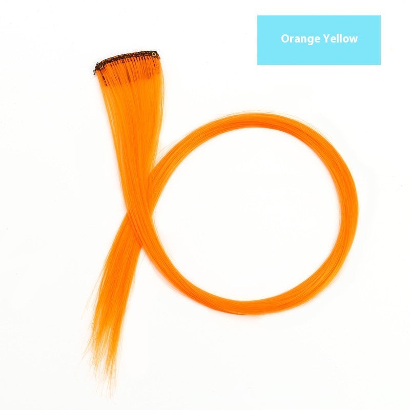 Color Hair Hanging Ear Dyed Wig Set Hair Extension Color Stripes Hot Color