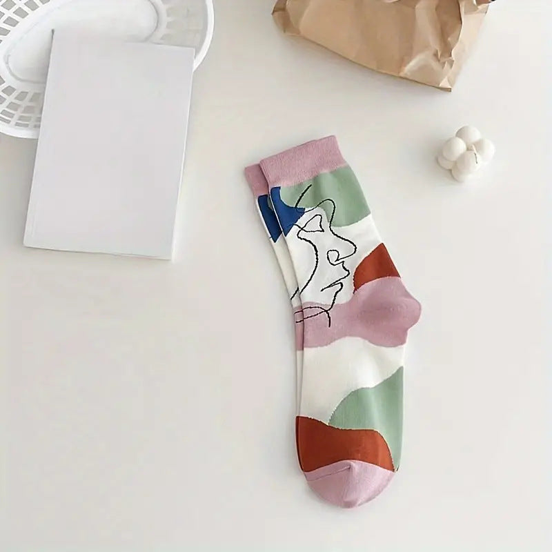Oil Painting Art Autumn And Winter Socks