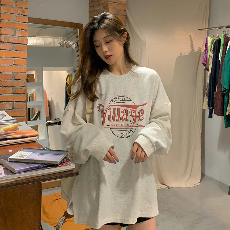 Fashion Letter Printed Loose Top