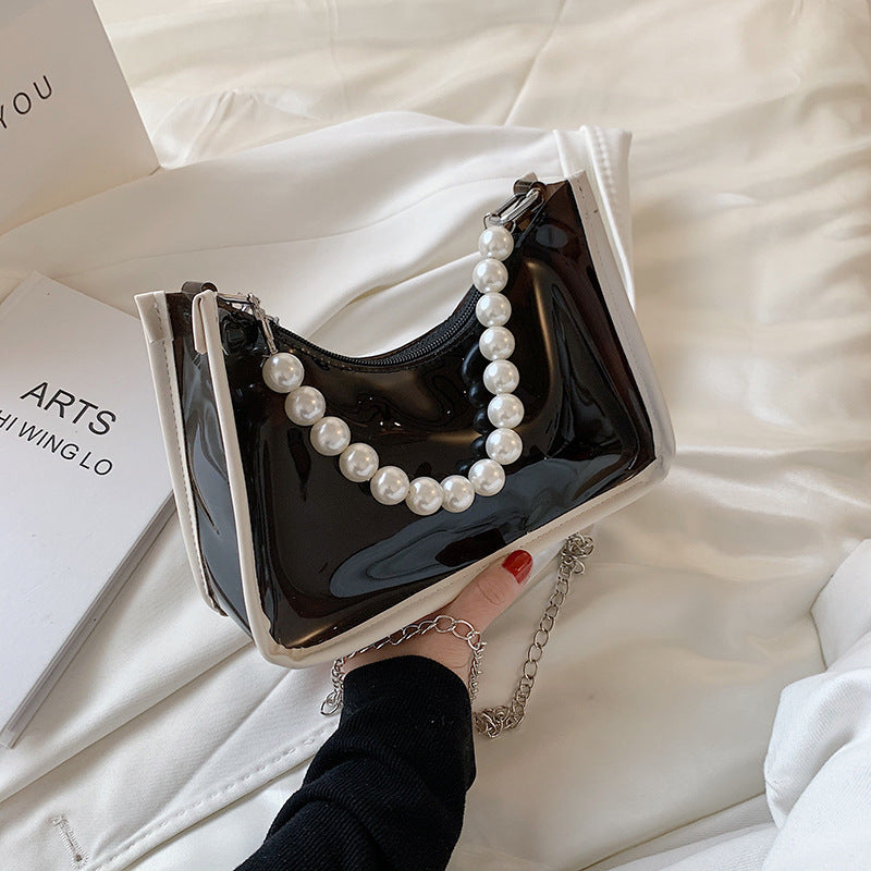 Trendy Transparent Jelly Bag Women's Handbag Chain