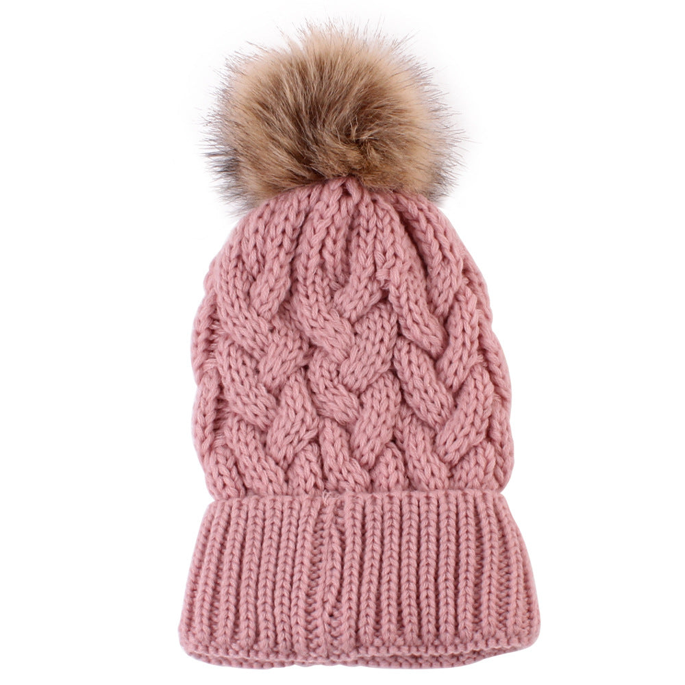 Fashionable Ladies Knit Pullover Warm Woolen Hat