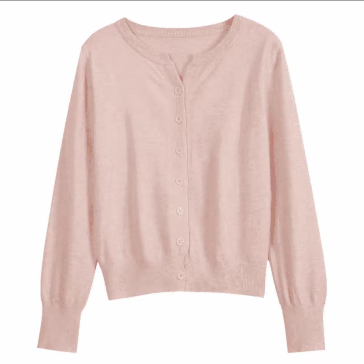College Style Knitted Cardigan Thin Wool Sweater