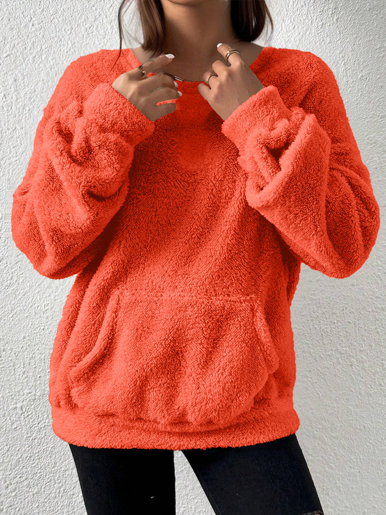 Women's Casual Fashion Solid Color Long-sleeved Sweater
