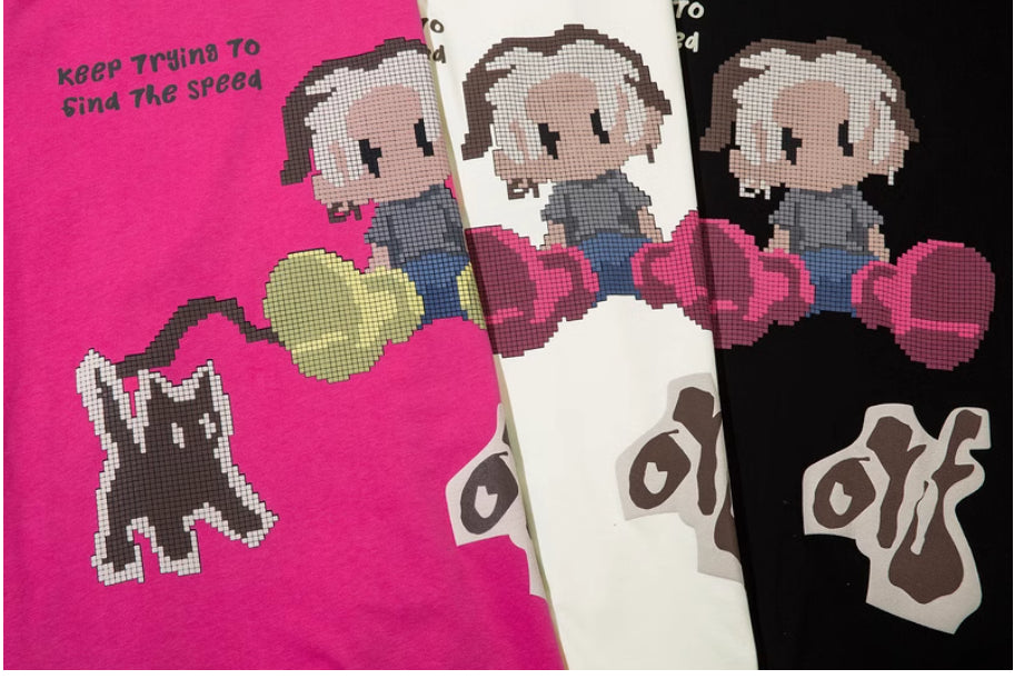 Cute American Cartoon Printed T-shirt