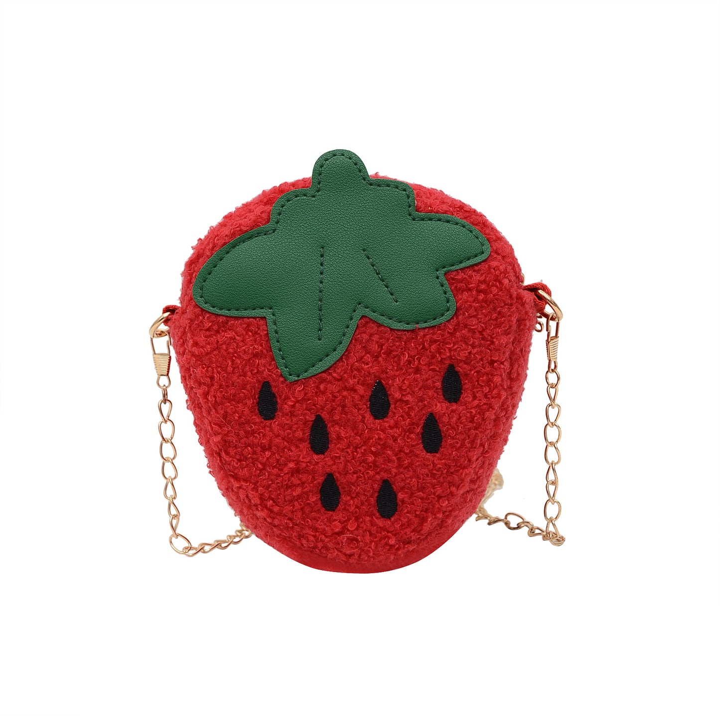 Creative Fruit Children's Crossbody Lamb Wool Strawberry Bag