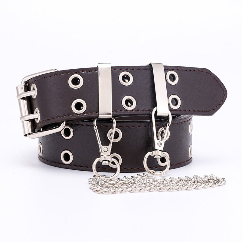 Double Breasted Waistband Hip-hop Chain Versatile