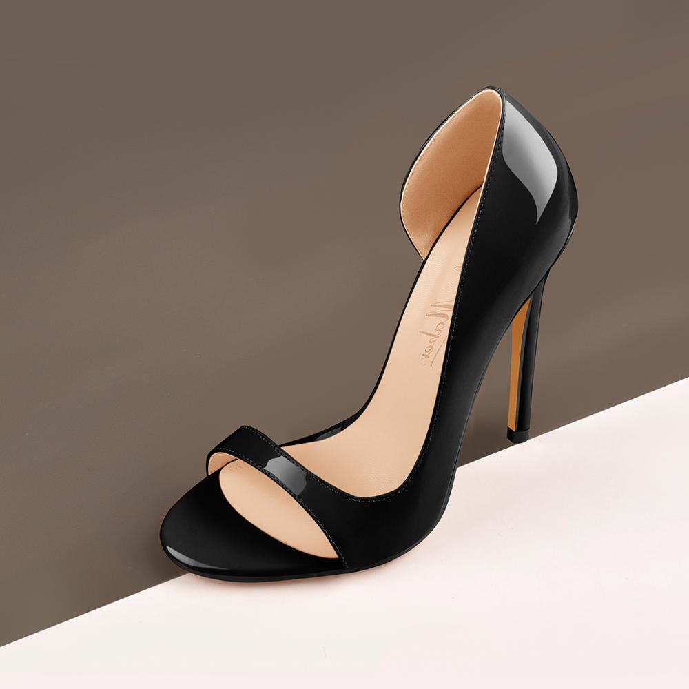 Pure Color Gradient Patent Leather Fashion Stiletto   Shoes