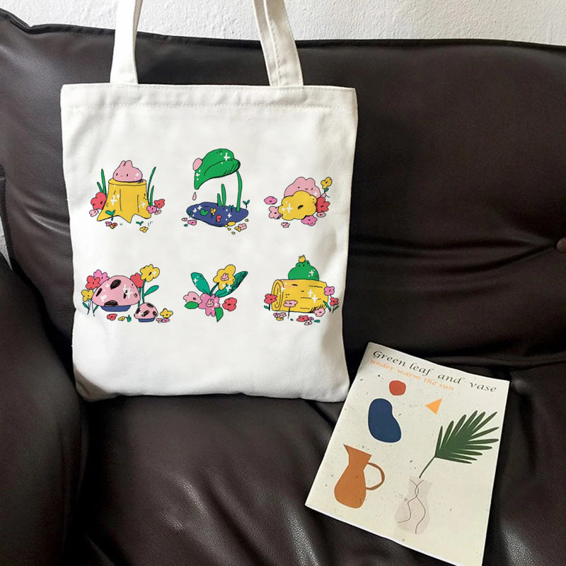 Printed Student Hand-held Shoulder Canvas Bag
