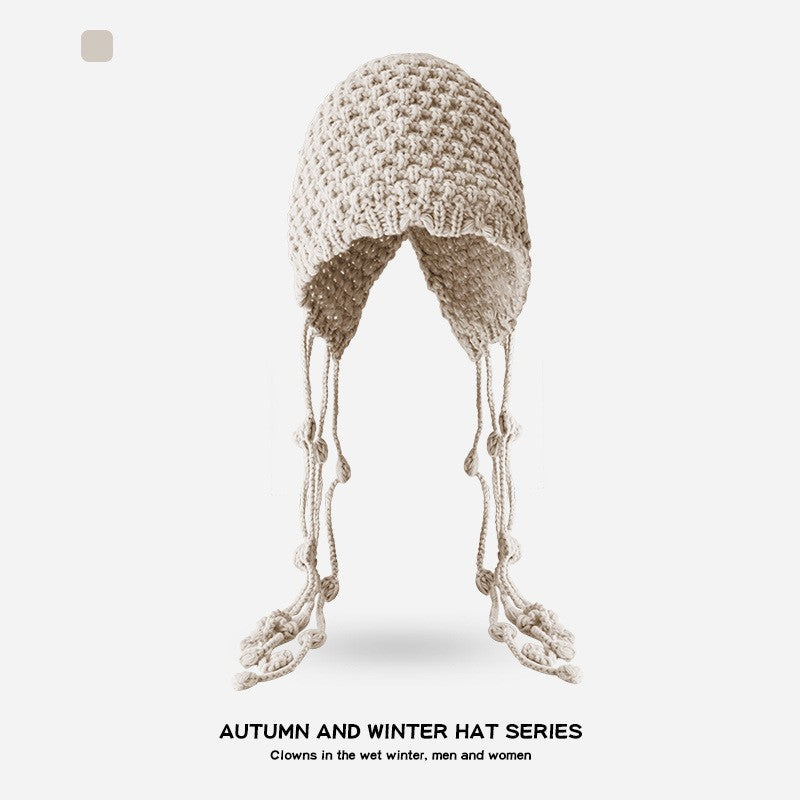 Handmade Woven Head-wrapping Hat Hollow Retro Artistic