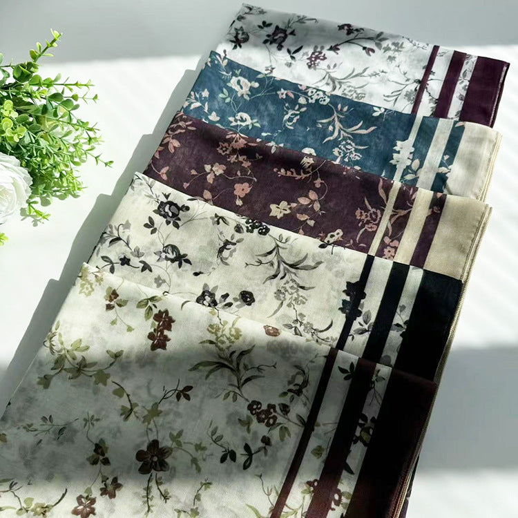Classic Small Flower Digital Printing Scarf