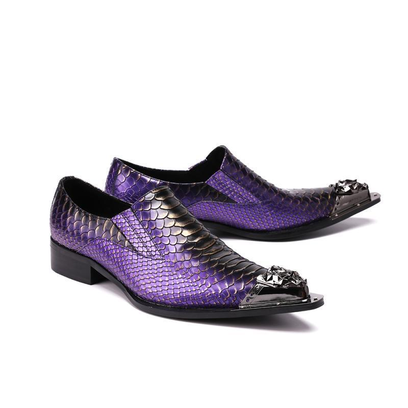 Metal Iron Head Personality Korean Style Pointed Toe British Fashion Shoes