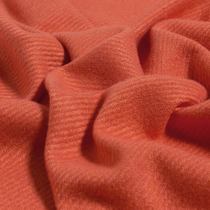 Women's Solid Color Thickened Cotton Cashmere Scarf