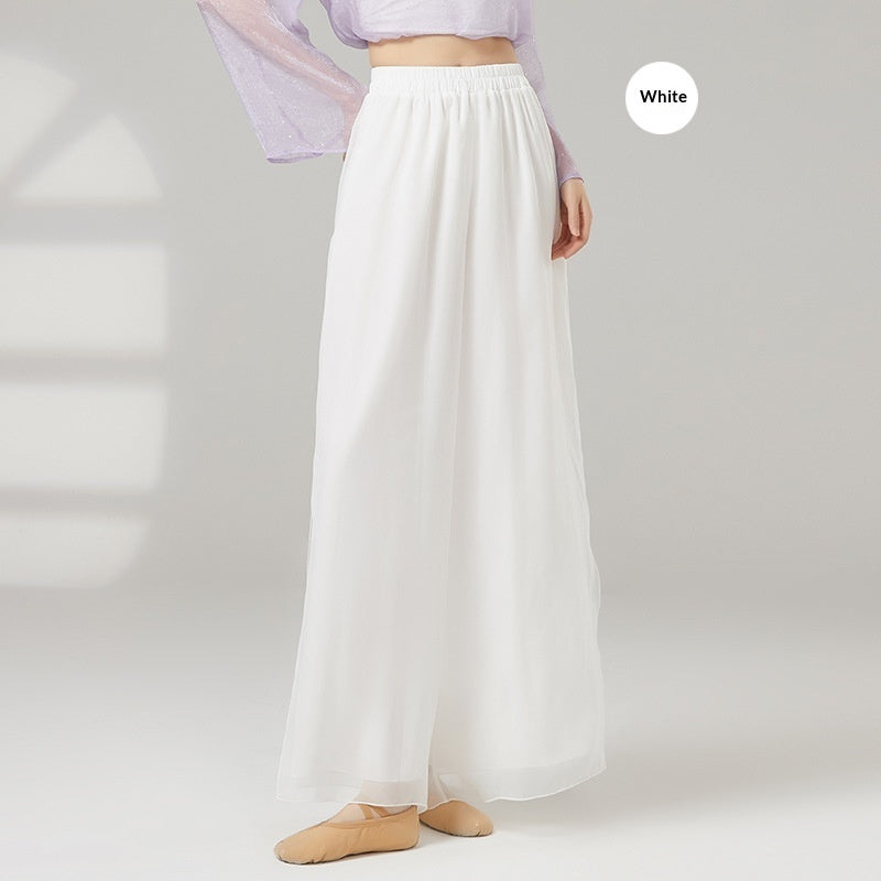 Womens Loose-fit Chiffon Pants For Classical Dance, Chinese-style