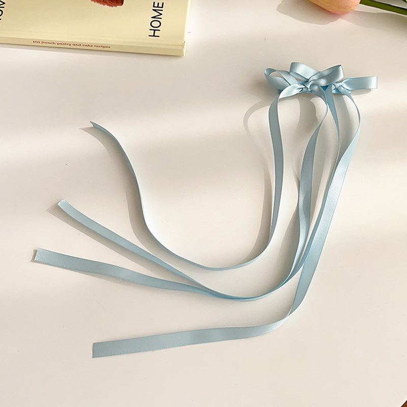 Braided Hair Ribbon Bow Barrettes