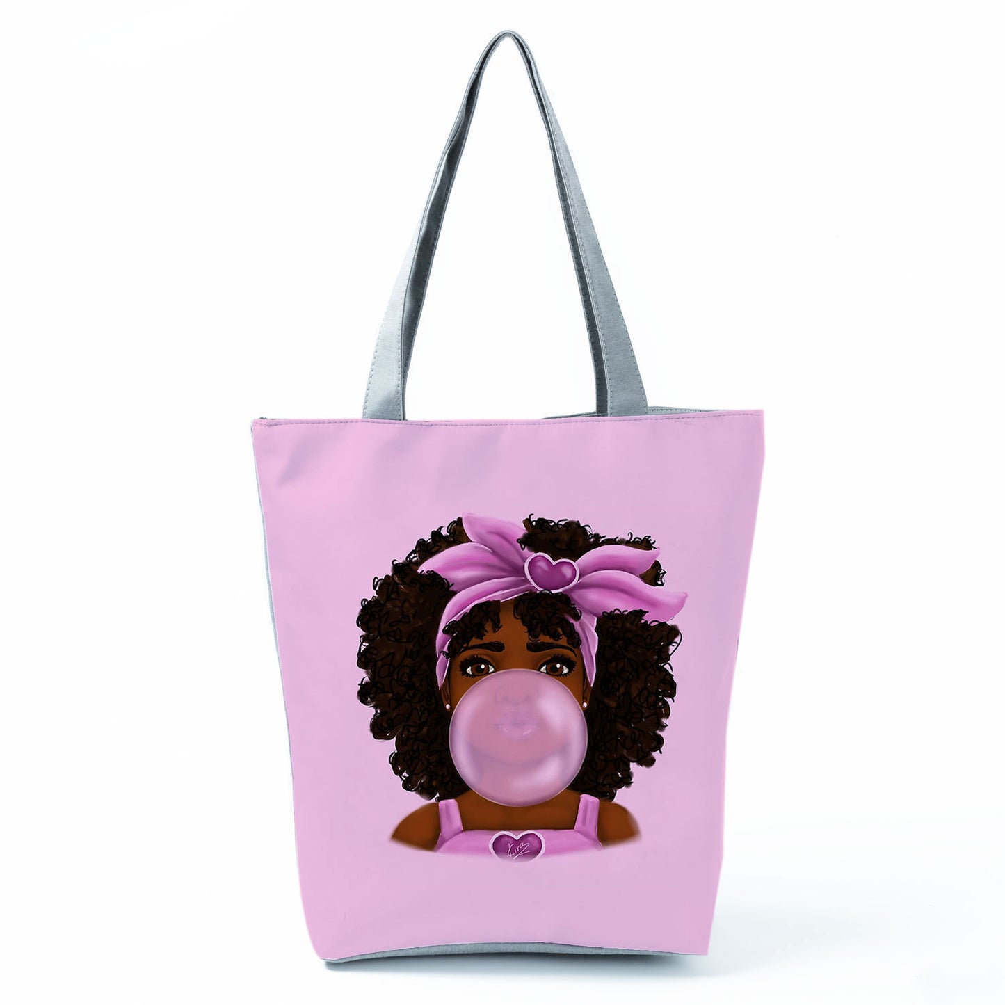 Girls Print Portable Lazy Lightweight Shopping Bag