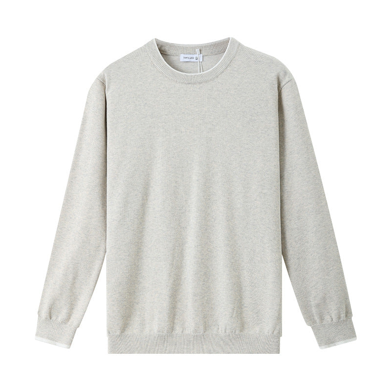 Old Money Style Men's Light Luxury High-grade Round Neck Pullover Sweater