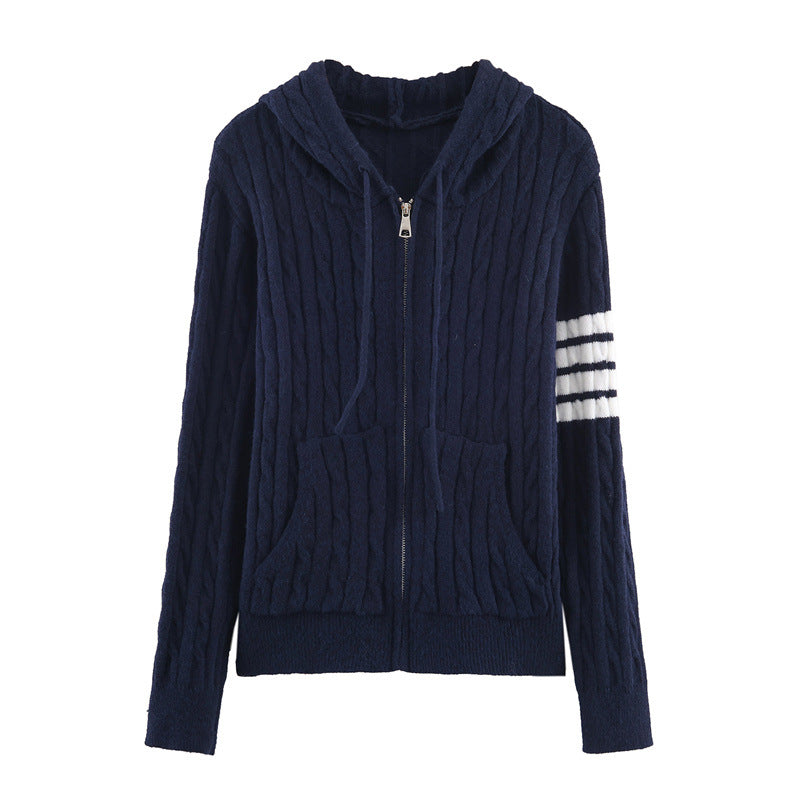 Women's Loose Casual Twist Hoodie Top