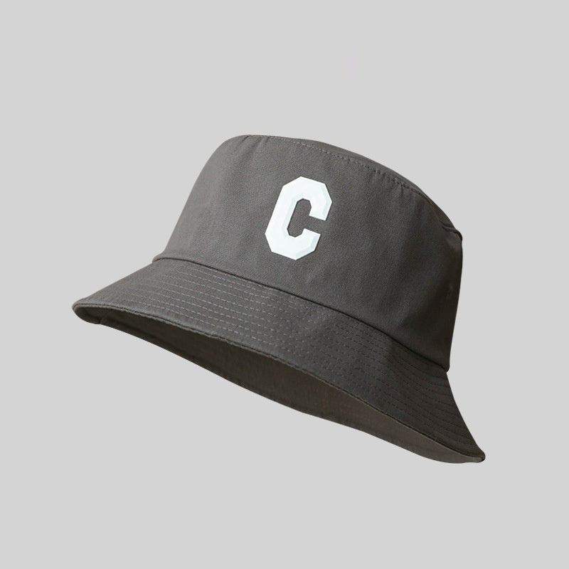 Big Head Circumference Bucket Hat All-match Letters Sun Hat