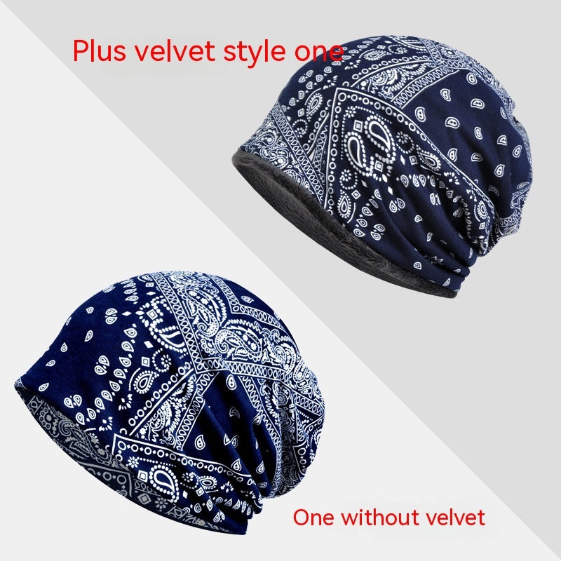 Polyester Tam-o'-shanter Women's Cashew Printed Pullover Outdoor