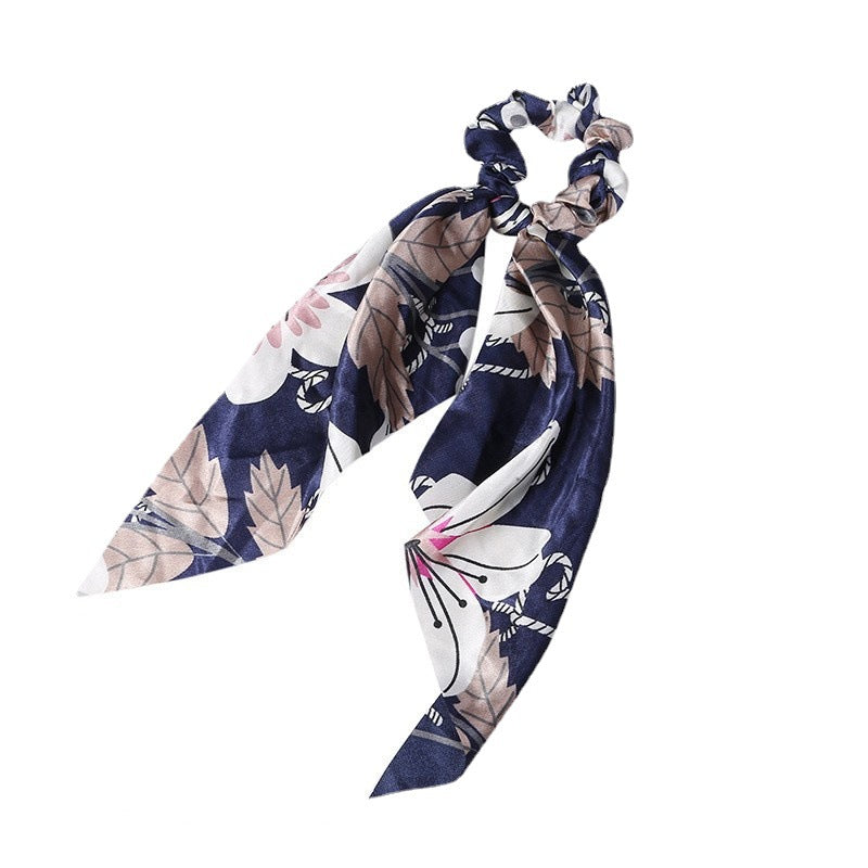 Fashion Long Streamer Printed Fabric Tie Hair Accessory For Ponytail Tie-up Hair Top Cuft