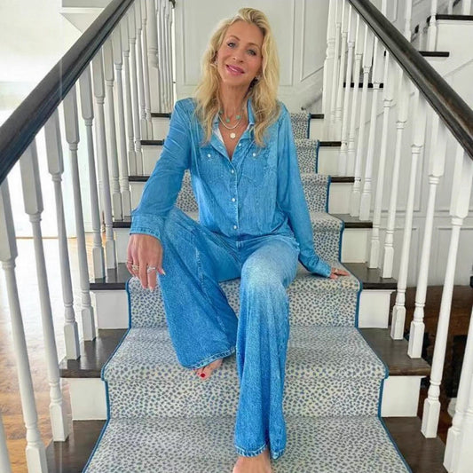 New Stylish Casual Womens Denim Two-piece Set