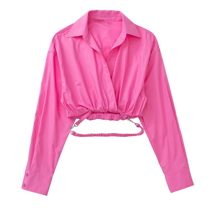 Lapel With Embellishments Long Sleeved Slim Fit