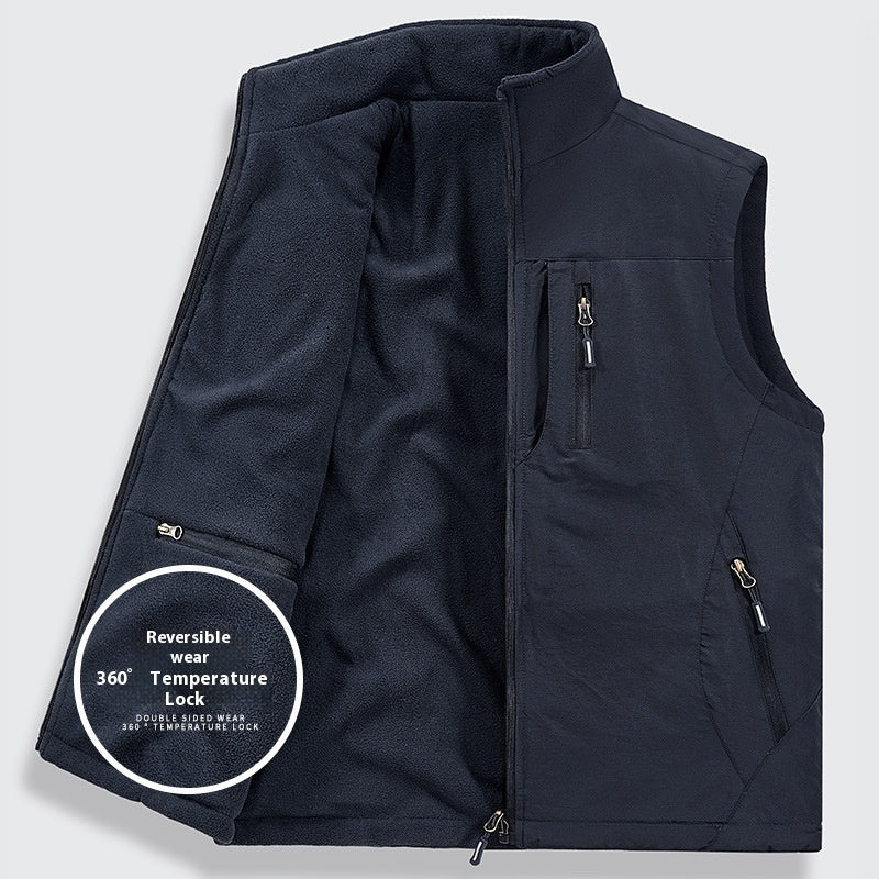 Men's Multi-pocket Outdoor Casual Stand Collar Work Vest