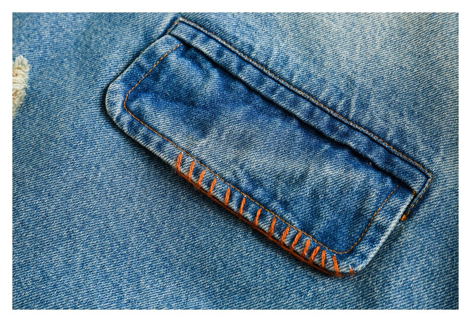 Washed Gradient Denim Jacket Men's And Women's Coats