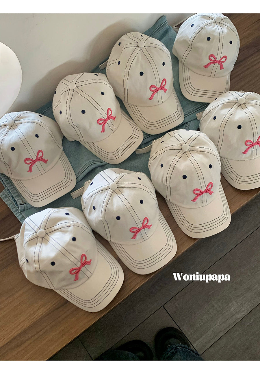 South Korea Ins Same Style Bow Baseball Cap Female