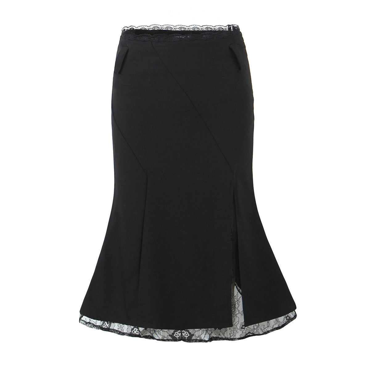 Lace Stitching Fishtail Elegant Slimming Sheath Skirt