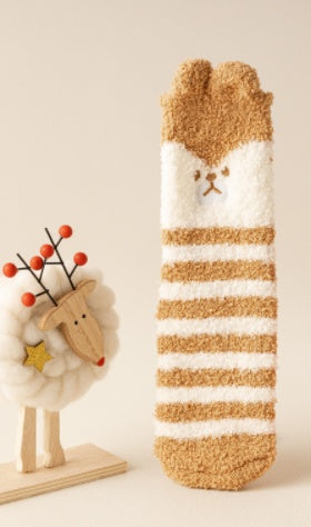 Three-dimensional Cartoon Soft Home Floor Socks In The Tube